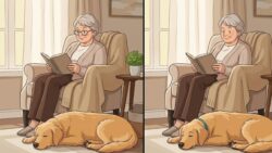 8-Second Challenge: Can You Spot 3 Differences in This Grandma and Dog Image