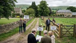 Rich neighbors at war over a village path one wants peace the other wants a fence and the court has to decide who really owns the ground